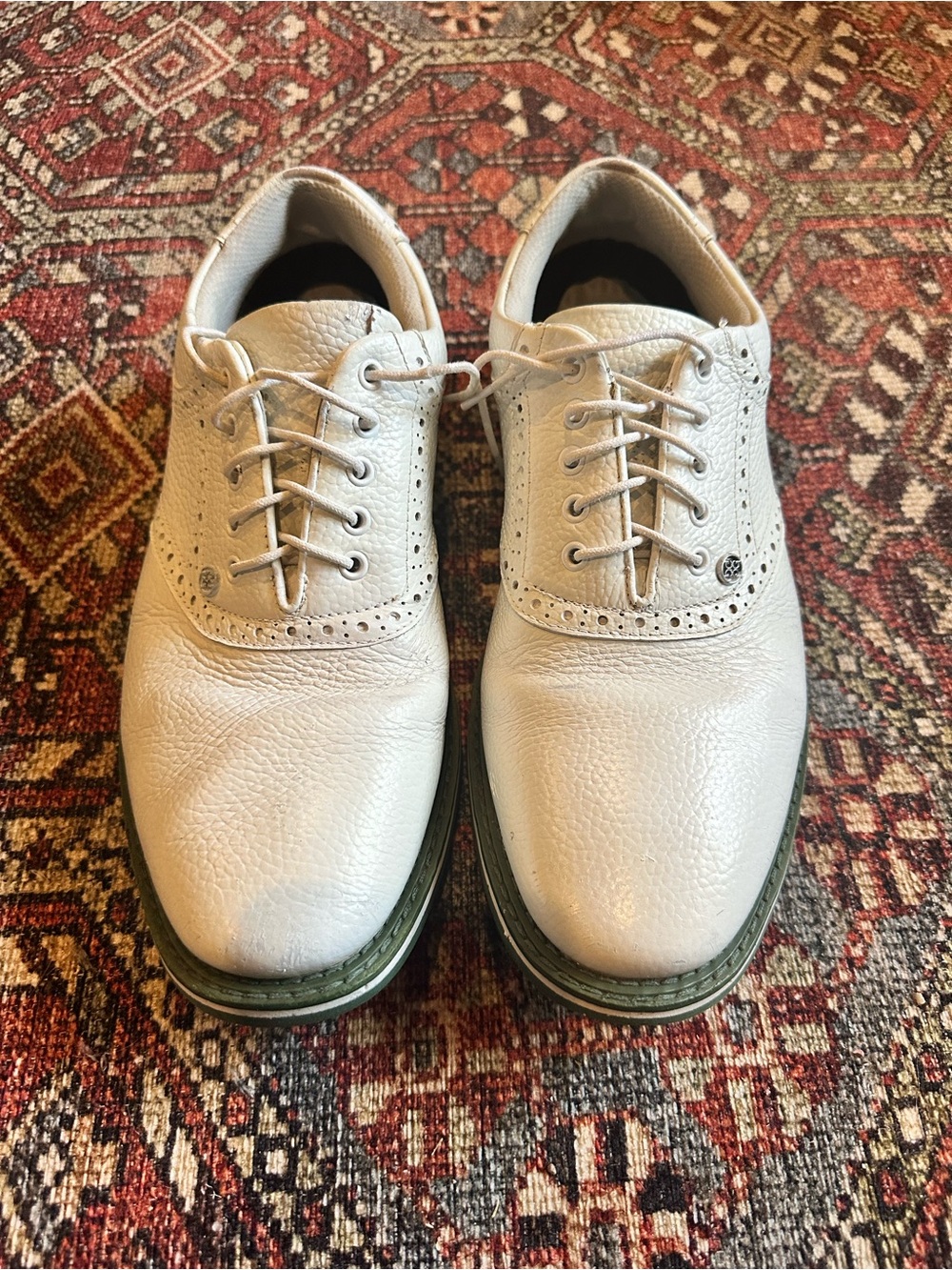 G/FORE Men's Gallivanter Saddle Leather Golf Shoes White Size 11